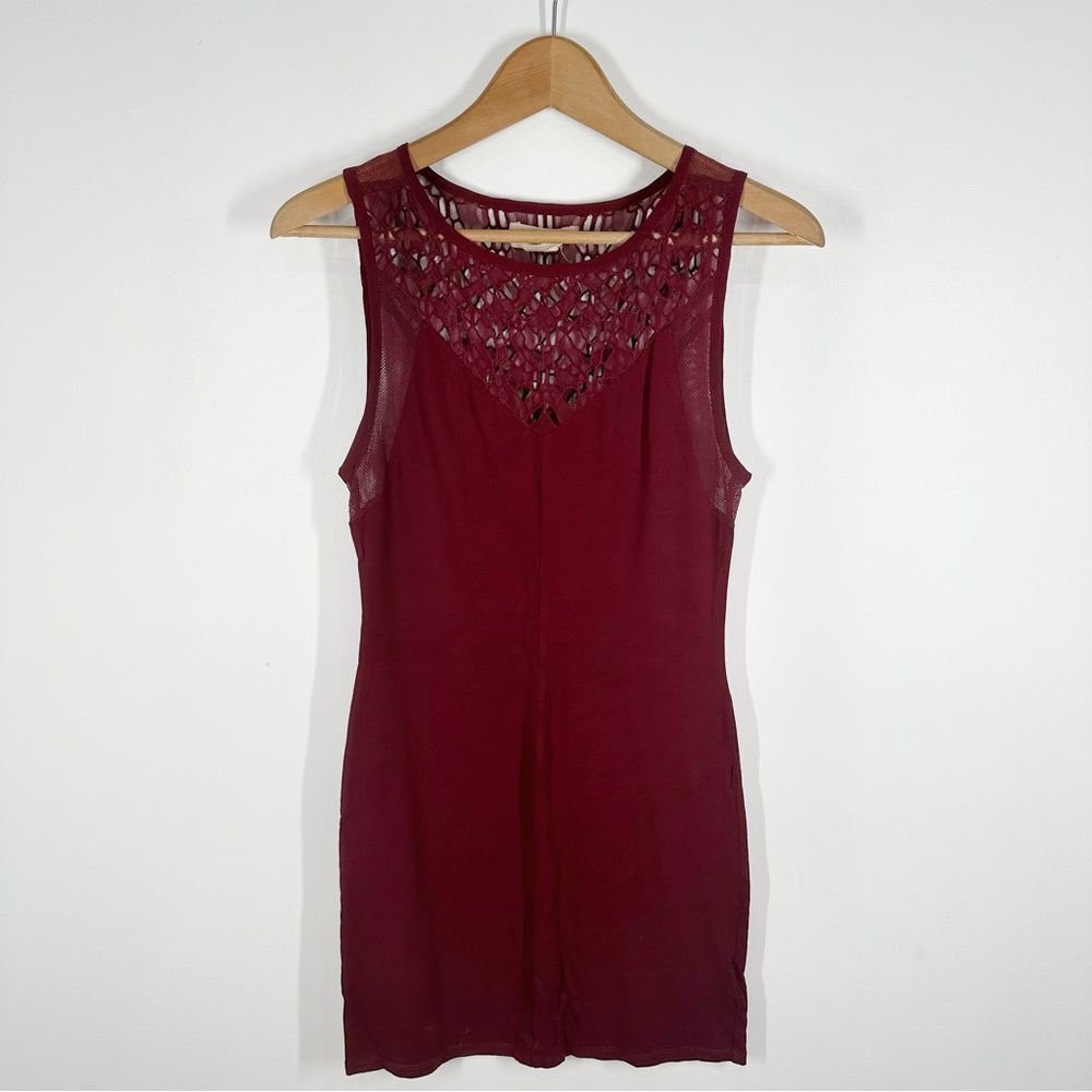 Staring at Stars Burgundy Knit Mini Dress Small